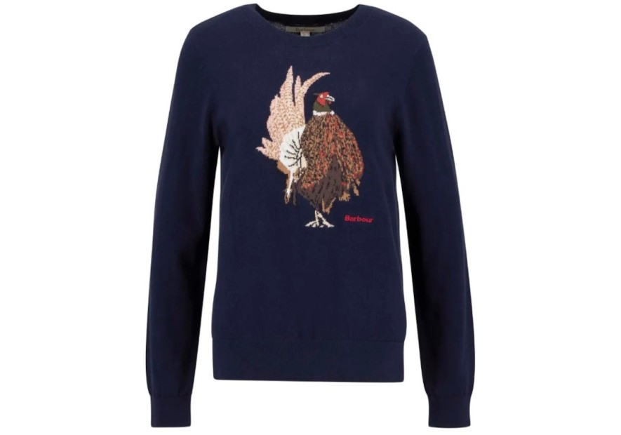 Pull femme Barbour Homeswood faisan marine