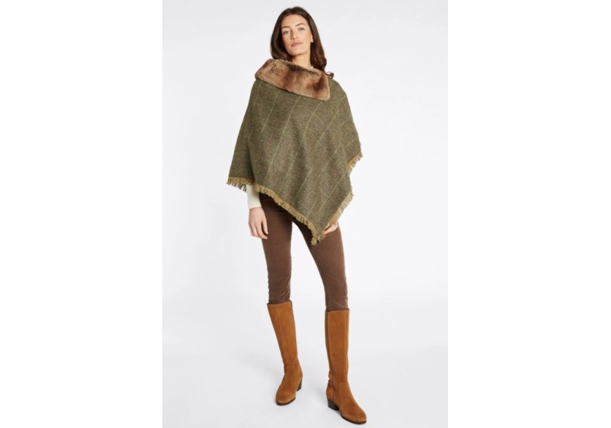 Poncho en tweed Dubarry Silverfir- Thistle
