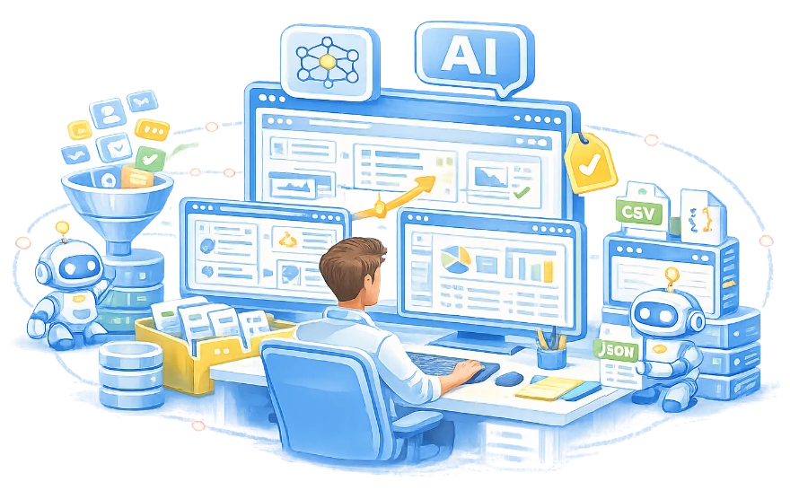 Collectez, structurez et exploitez des données web fiables au service de vos décisions opérationnelles.